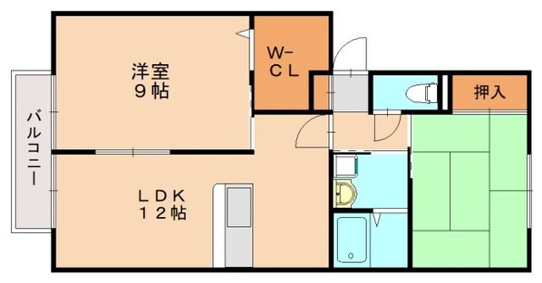 サンガーデン篠栗Aの物件間取画像